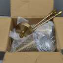 MWZ Gold Battery Operated Swing Arm Wall Sconces Set of 2,Wireless Rechargeable Dimmable 3 Color Wall Light with Remote,Cone Indoor Light Fixture for Bedside,Kitchen,Hallway,Living Room,Reading