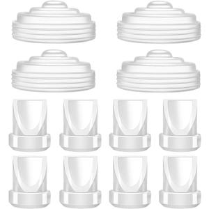 8Pcs Duckbill Valves and 4Pcs Silicone Diaphragm Compatible with Momcozy M5, Replacement M5 Pump Parts Accessories Made by Tbuymax, Not Original Momcozy Pump Parts