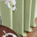 jinchan 85% Blackout Curtain 63 Inches Long, Faux Linen Curtain for Living Room, Thermal Insulated Room Darkening Grommet Top Window Drape, 1 Panel Curtain for Bedroom Kiwi Green