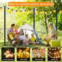 10 Pack 10 FT String Light Poles,Metal with Fork Lights Poles for Outdoor String Light, Rustproof Heavy Duty for Outside Garden,Patio,Wedding,Backyard,Deck,Party