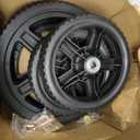 CheeMuii 2 Pack 8" and 2 Pack 12" Lawn Mower Wheels Total 4 Pcs Push Mower Wheels with Bolts and Lock Nuts Kit Fit for Most Standard push Lawn Mowers/Generator/Garden Tiller/Handtruck