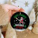 5 x 2025 Christmas Ornament - Santa's Favorite Baseball Player Ceramic Ornament, Tree Decor Gifts for Baseball Player, Gift-Ready Keepsake for Baseball Enthusiasts, Family, Friends