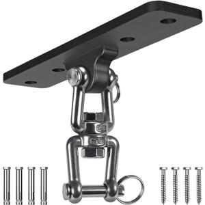 SELEWARE 360° Rotation Heavy Bag Hanger, Punching Bag Ceiling & Beam Mount | 1000LB Capacity Heavy Duty Boxing Bag Holder with Stainless Steel Chain & Snap Hooks for Boxing, MMA, Muay Thai, Home Gym