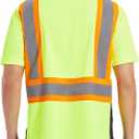 ArcRidge Reflective Safety Shirt for Men and Women - Class 2 High Visibility Construction Shirt - Dual Tone Reflective Strips