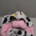 Unisex Adult Onesie Pajamas Animal Cosplay Halloween Costume One Piece Plush Sleepwear Homewear (Small, Cow)