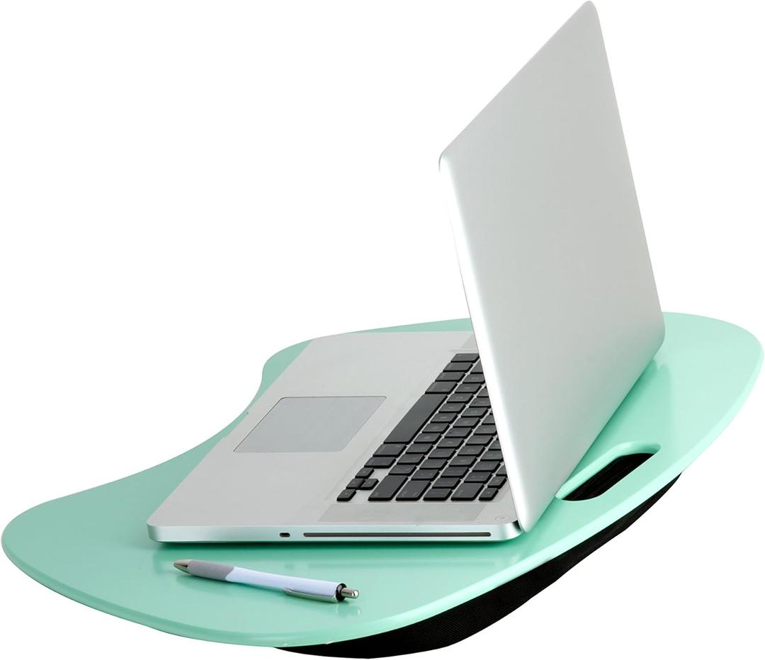 Honey-Can-Do TBL-03540 Portable Laptop Lap Desk with Handle, Mint, 23 L x 16 W x 2.5 H