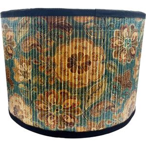 Floral Lamp Shades E27 Vintage Lampshade 11.8" x 7.9" Printed Oval Lamp Cover for Table Floor Light Chandelier(Flower Printing)