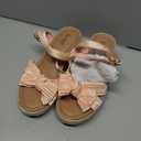Ruiee Wide Width Wedge Sandals for Women, Ankle Strap Cute Bowknot Open Toe Summer Shoes Platform Espadrille Wedge Dressy Women Sandals.259001 Nude Size 11
