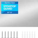 30" x 16" Thicken Heavy Range Hoods Stainless Steel Backsplash,Panel Splatter Guard for Stovetop,6 Pre Drilled Holes for Easy Installation,Keep the Walls Clean, Bright and Beautiful (30" x 16")