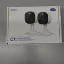 AOQEE 2K Cameras for Home Security-Outdoor/Indoor Camera for Dog/Cat/Pet/Nanny/Baby/Elderly, Color Night Vision, White Light, Siren, 24/7 SD Recordings, Works with Alexa, Plug in (C1-White-2pack-2.4G)