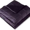 Bare Home Weighted Blanket King Size 25lb (80" x 87") for Adults - Minky Fleece - Premium Heavy Blanket Nontoxic Glass Beads (Eggplant, 80"x87")