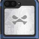 Ghostek Atomic Slim Galaxy Z Flip 6 case with Built-in Kickstand - Clear Back with Aluminum Metal Bumper, Protective Phone Case, Limited Edition Color for 2024 Samsung Z Flip 6 Case (6.7") (Blue)