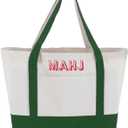 Extra Large American Mahjong Empty Bag 25.2 x 14.17 x 9.06 Inches Mahjong Tote Bag for Game Players Lover Gifts(Green)