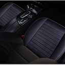 2 x 2Pcs Universal Seat Cushion, Comfortable Large Seat CoverNon-Slip Breathable Unique Back Rest Black (Black)