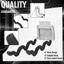 MorningRo 4 Pack Garage Hooks Heavy Duty 12" Ladder Hanger Wave Wall Mount Hanger Foldable Garage Storage Utility Hooks for Car Tires Ladder Shovels Chairs Power Tools Garden Tools Organization
