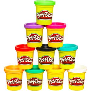 Play Doh Modeling Compound 10-Pack Case of Assorted Colors, Non-Toxic 2 oz. Cans, Back to School Gifts, Prizes, & Party Favors, Preschool Toys for Kids, Ages 2+ 
