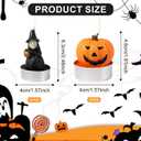 2 x 12pcs Halloween Candles, 6 Halloween Pumpkin Candles & 6 Halloween Witch Candle Tabletop Candle Decor Thanksgiving Candles Funny Spooky Candles for Home Halloween Decor