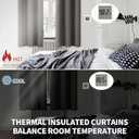 BGment Short Blackout Curtains 40 Inches Length - Rod Pocket Thermal Insulated Room Darkening Window Drapes for Kitchen Bedroom Bathroom, Grey, 2 Panels, 42 x 40 Inch