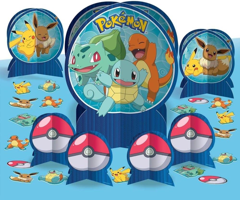 Table Decorating Kit (23 Pc Set) - Sturdy, Perfect Party Essential For Themed Parties & Events, Pokemon