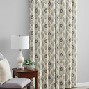 Mainstays Southport Light Filtering Rod Pocket Textured Curtain Panel, Set of 2, Charcoal Arabesque, 40” W x 84” L, Pack of 2