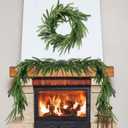 1 Pc 6 Ft Artificial Norfolk Pine Garlands, Christmas Garland,Real Touch Winter Pine Garland, Green Artificial Greenery Garland for Table for Christmas Winter Home Mantel Fireplace Holiday Party