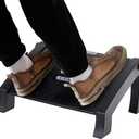 CasaZenith Foot Rest, Six Heights Adjustable Foot Rest for Under Desk at Work, Ergonomic Foot Stool for Under Office Desks, Under Desk Footrest with Foot Massage Roller, Office Leg Rest (Classics)