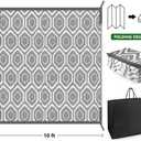10x14 Outdoor Rug, Plastic Woven Patio Mat, Waterproof RV Camping Rug