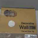 8 Pieces Peel and Stick PVC Mosaic Backsplash,for Kitchen Backsplash,Etc (White Marble with Metallic Gold)