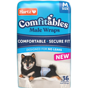 Hartz Comfitables Disposable Male Dog Wraps with Stretchy Waistband, Medium 36 Count