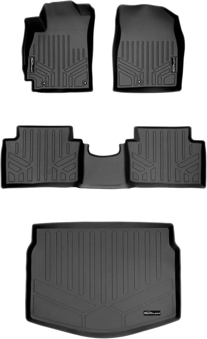 SMARTLINER Custom Fit Floor Mats 1st Row Liner Set Compatible with 2019-2022 Hyundai Veloster