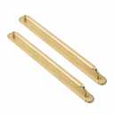 Goo-Ki 2 Pack Champagne Bronze Cabinet Handles with Backplate, 12-3/5 Inch Hole Center Kitchen Drawer Pulls with Base Plate Zinc Alloy Solid Hardware