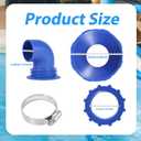 2 x Pool Jet Nozzle, 360 Degrees Swivel Rotation Inlet Nozzle Return Jet Fitting Swimming Pool Replacement Part with Hose Clamp for Intex Spout Accessories