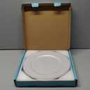 MAONAME Silver Charger Plates Set of 6, Round Dinner Chargers with Beaded, 13 Inch Plastic Plate Chargers for Wedding, Table Decor