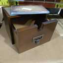 DLUGOPIS 3x5 Index Cards Holder Wood Index Card Organizer Box Flash Card Holder Recipe Cards Holder with Drawer 30 Pcs Vintage Library Cards 5 Kraft Dividers For Gifts Cards Home Office (1 Tier 3X5, Brown)