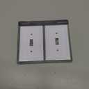 Henne Bery Sunken Pearls Heavy Duty Decorative Wall Plate Switch Plate Outlet Cover (Single Toggle, 2 Pack, White)