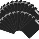 HERKKA 25 Pack Plastic Clipboards, Black, A4 Letter Size, 12.5 x 9 Inch
