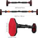 Adjustable Doorway Pull Up Bar for Home Gym - No Drilling Required, Portable Strength Training Bar with Comfortable Grip for Upper Body Workout - Fits Most Door Frames