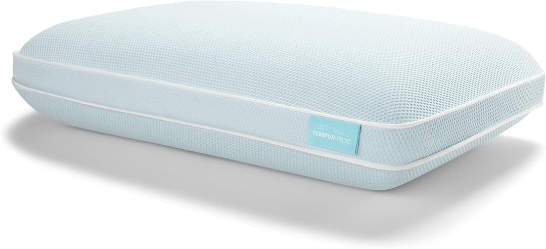 TEMPUR-ProForm + Cooling ProHi Pillow, Memory Foam, King,Blue (King (Pack of 1))