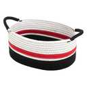 Yimi's Dream Cotton Rope Basket – Woven Gift Basket with Handles, Decorative Storage Basket for Christmas, Housewarming, Mother's Day, Shelf, Chest, Toys