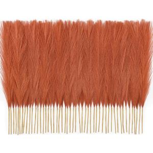 pcs Orange Pampas Grass in, Pompas Grass Home Decor, Artificial Pampas Grass Bulk Boho Vase Filler Table Centerpieces Party Wedding Decorations