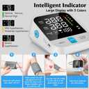 Blood Pressure Monitor for Home Use with Upper Arm Wide Range Cuff (8.7''-15.7'' Adjustable) & LED Display, Automatic Digital BP Machine Storage Bag, 240 Memories for 2 Users