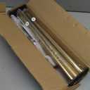 Room Darkening Rods, Single Window Rods 28-120 Inch(2.33-10ft) Telescoping Wrap Around Curtain Rod Splicing Structure With Hidden Base Bracket, Warm Gold