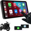 6-Inch Motorcycle Smart Display  Wireless CarPlay & Android Auto | Bluetooth Voice Control | IP67 Waterproof | HD Touchscreen | Easy Install | Fits Most Bikes | OTA Updates