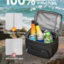 Lunch Boxs for Women/men Insulated Lunch bag,Leakproof Lunchbox with Adjustable Shoulder Strap for Adults,Soft Cooler Tote Bag for Office Fitness Picnic Beach Travel - Black 12-Can(8L)