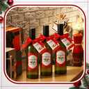 Acellegic 16 Set Christmas Coquito Bottles 25 oz Coquito Plastic Wine Bottles with Caps Labels Stickers PVC Shrink Capsules Ribbons Funnel for Homemade DIY Craft Xmas Party Brewing Beverages Liqueur