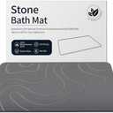 ZIKIBL Stone Bath Mat Diatomaceous Earth Shower Mat Non-Slip Super Absorbent Diatomite Stone Mats for Bathroom Floor Quick-Drying Easy to Clean (24''*16'' Grey)