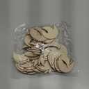 60 Pcs Moon Wood Cutouts Crafts Wooden Moon Shaped Slices Embellishments Unfinished Wood Ornaments for DIY Projects Home Decoration (1.58x2 in)