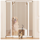 Ostutry 53in Extra Tall Cat Gate for Doorway No Drilling 29.5-40.1in Wide Dog Gate with Cat Door Pressure Mounted Walk Through Pet Gate