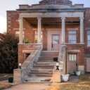 Monkfish Modern Black Outdoor Post Light, Waterproof Exterior Pillar Lamp with Square Base & Cyan Striped Glass Shade, E26 Socket, Weather Resistant Garden Path Light for Patio, Yard, Driveway (1-PACK)