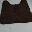 OLANLY Toilet Rugs U-Shaped 24x20, Extra Soft Absorbent Chenille Contour Bathroom Rugs for Toilet, Dry Quickly, Machine Washable, Non-Slip Bath Mat, Brown
